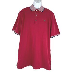Banana‎ Republic Polo Shirt Mens 2XLT Red Short Sleeve Cotton Blend NWT TP-3538